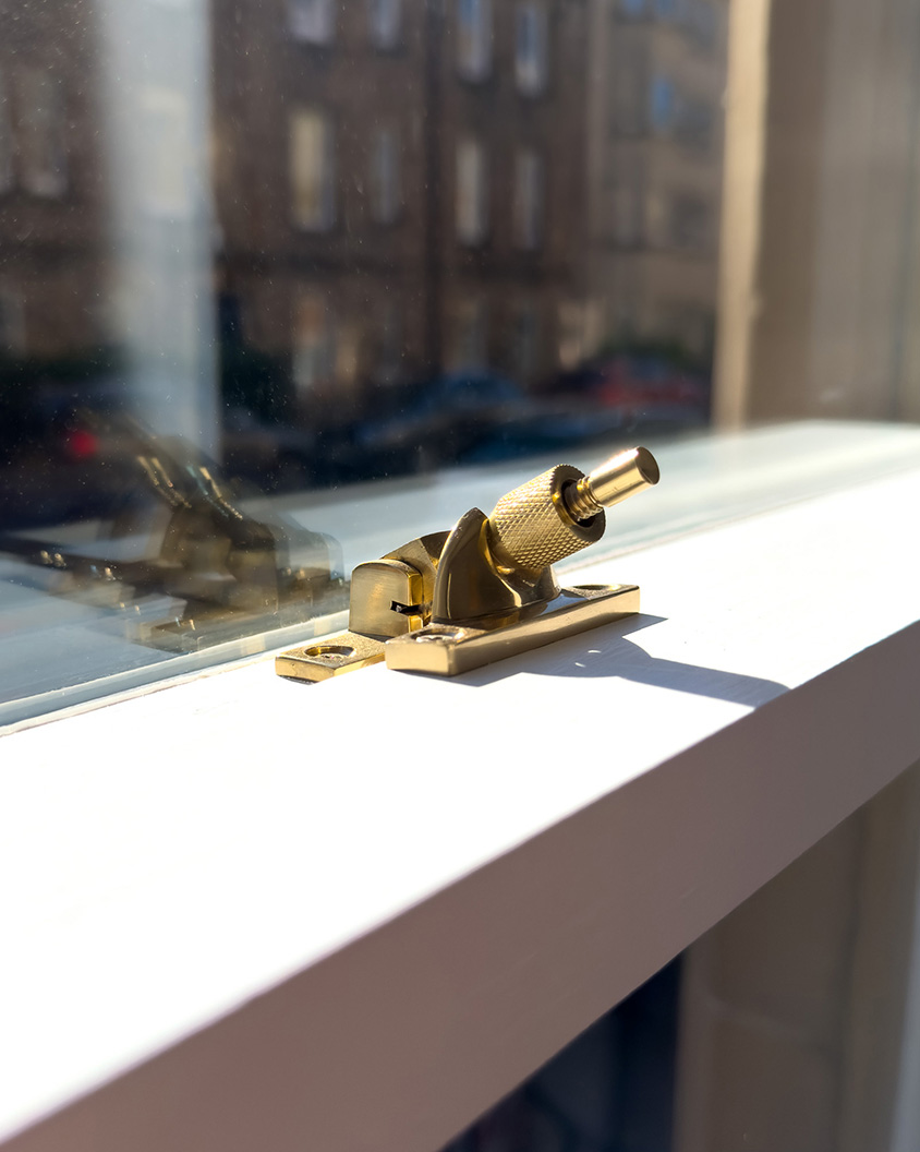 Sash & Case Window Restoration Brass Fitting Edinburgh